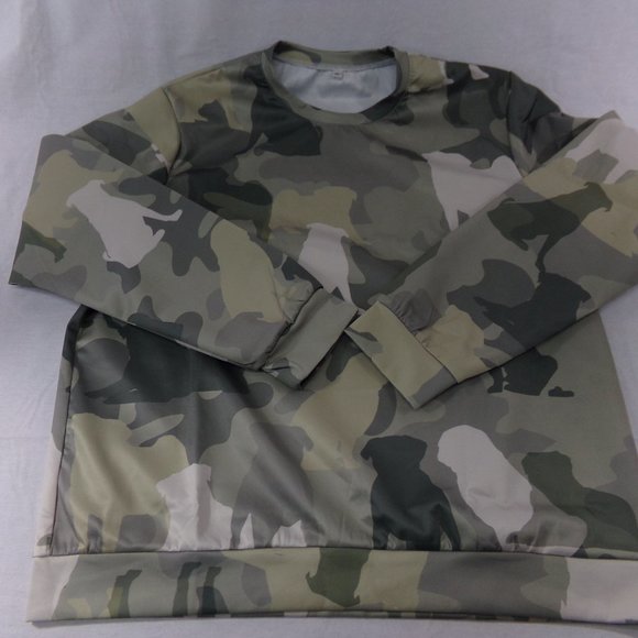 Mens Dog Camouflage Pull Over shirt XL NWT - Picture 4 of 4